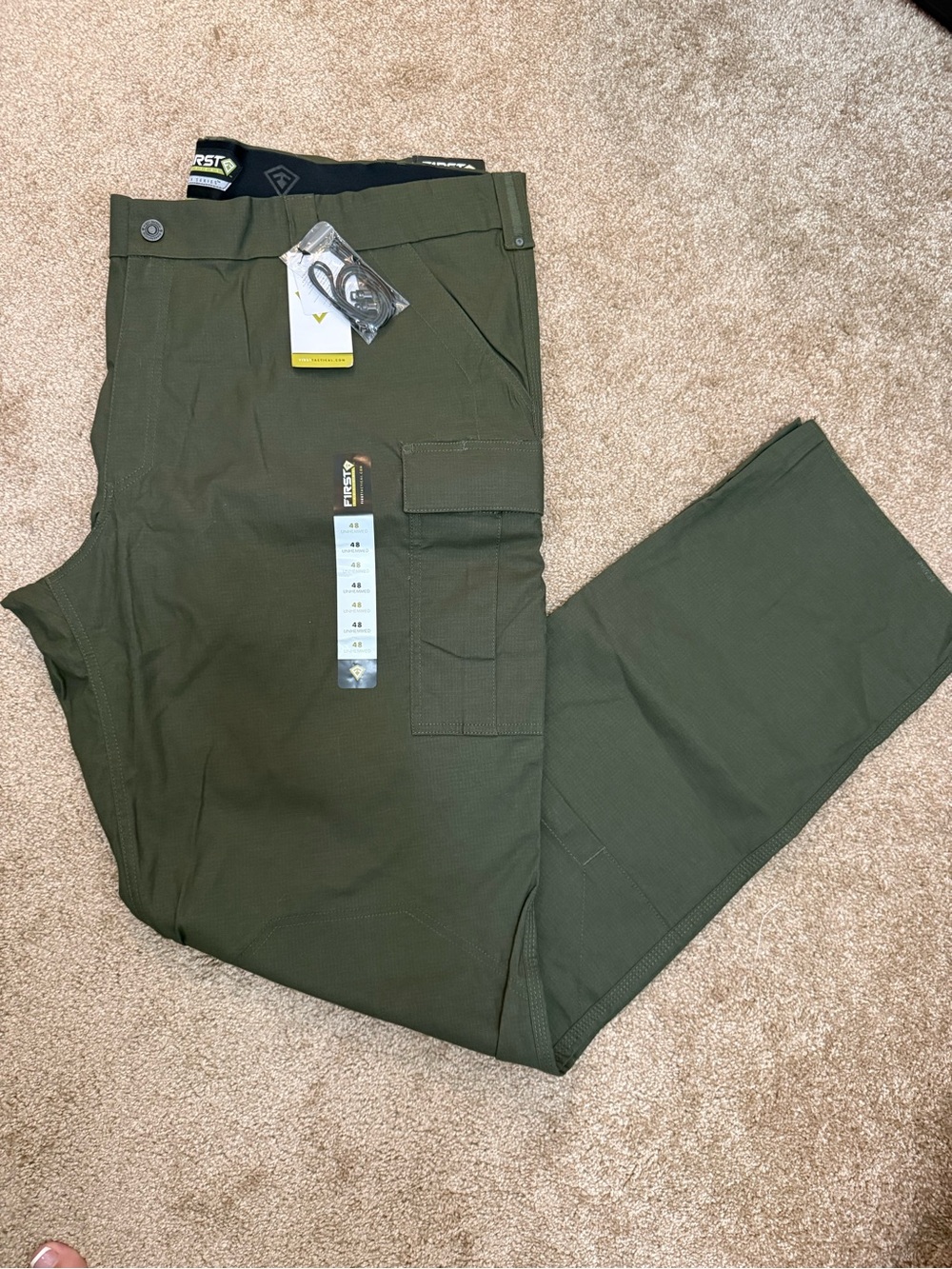 First Tactical Men's Olive Green Tactical Cargo Pants New With Tags, Mens‎ 48
